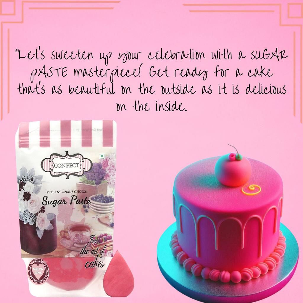neon pink fondant edible sugarpaste 1kg