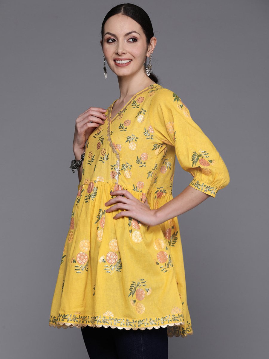 Ahalyaa Floral Printed Embellished Tunic