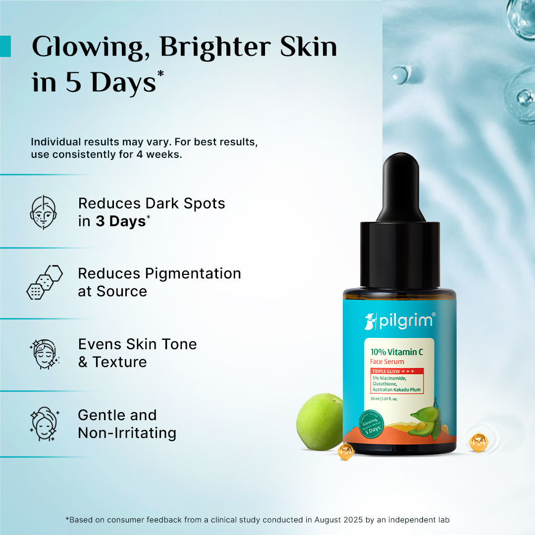 Pilgrim 10% Vitamin C Face Serum For Daily Brightness 5% Niacinamide - Distacart