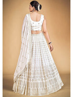 Myra White Georgette Real Georgette Lehenga Choli