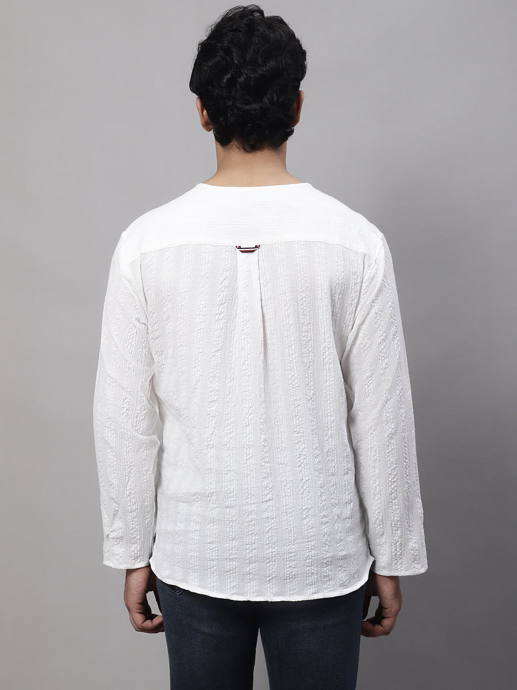 Even Apparels White Pure Cotton Open Neck Kurta - Distacart