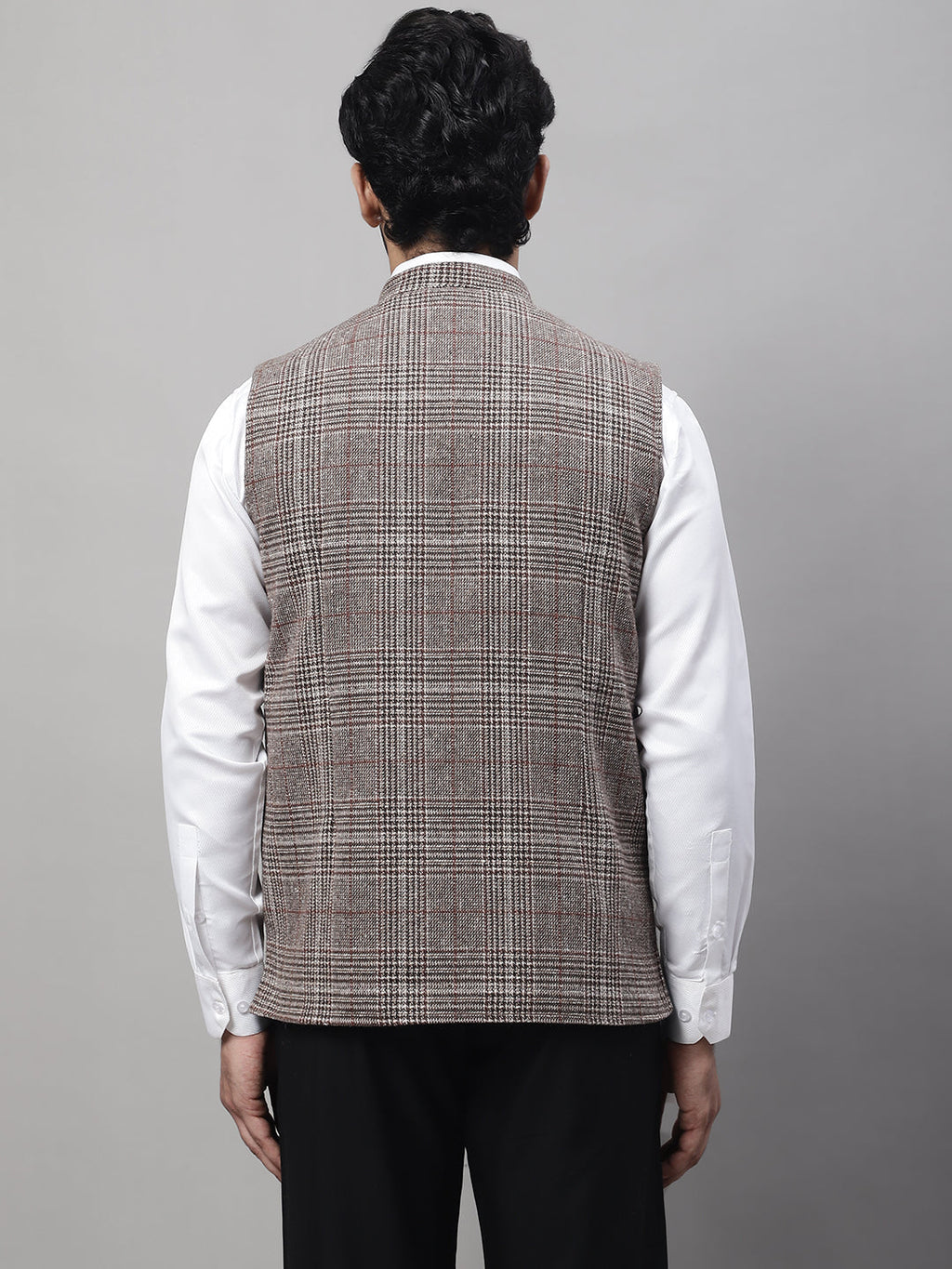 Even Apparels Men's Beige Pure Wool Nehru Jacket