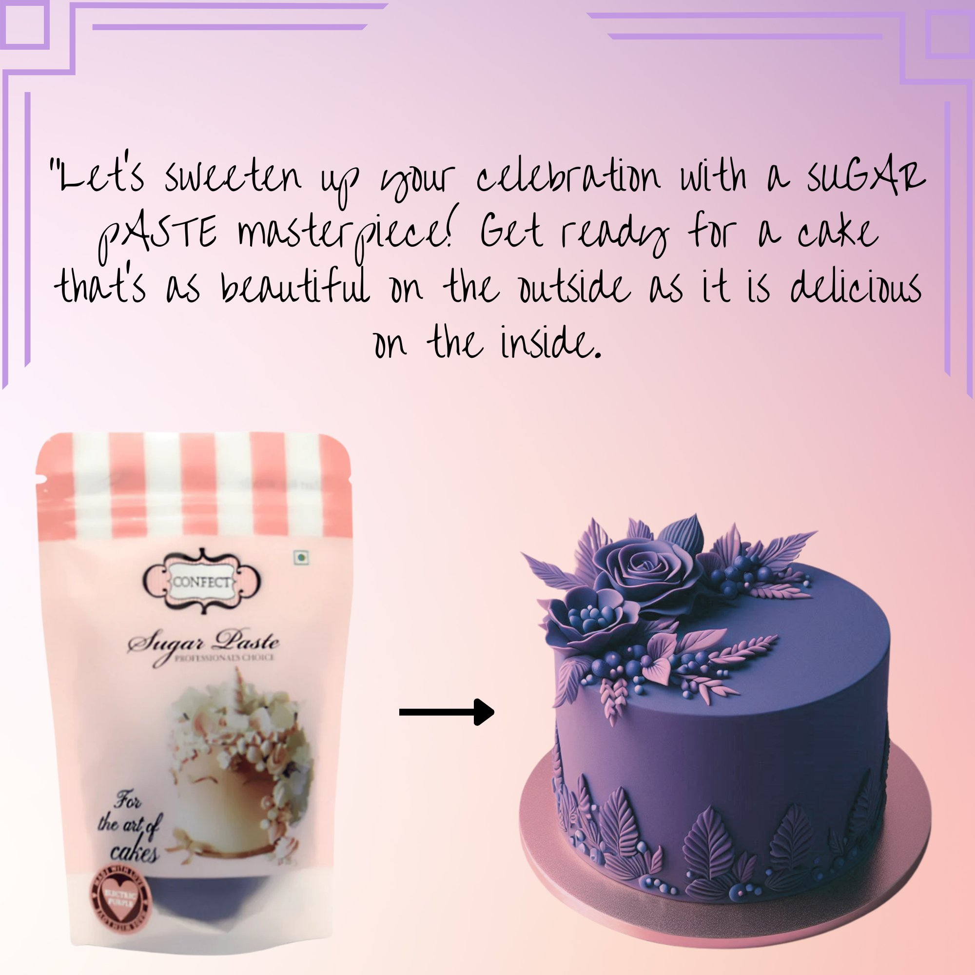confect electric purple sugarpaste br b 250 gms b