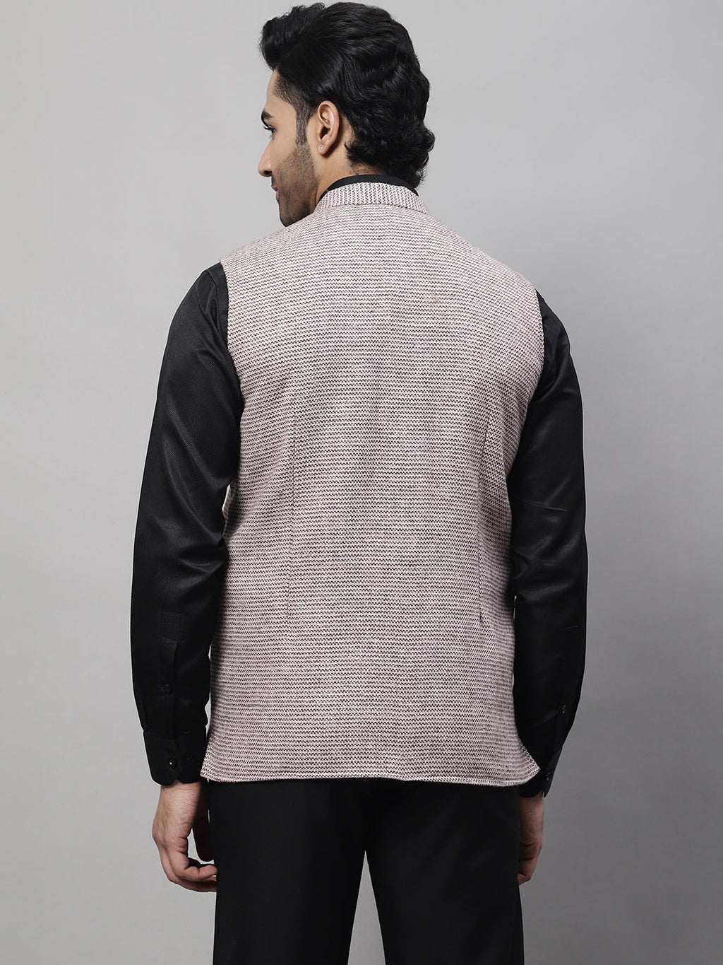 Even Apparels Men's Cream Pure Wool Nehru Jacket