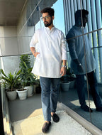 trueBrowns White Unisex Freesize Kurta