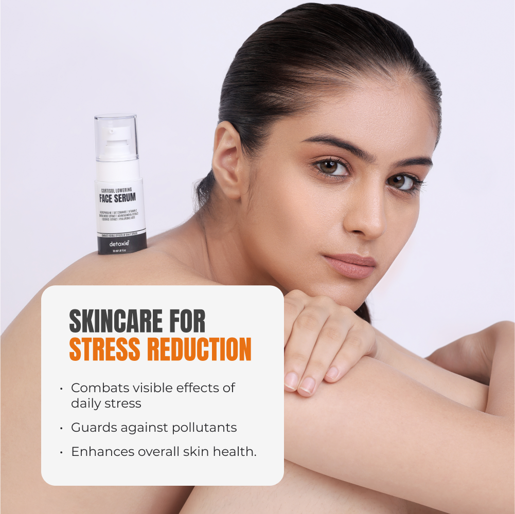Detoxie Stress Free Look Combo | Face Serum 30ml +Moisturizer 50g +Under Eye Cream 15g - Distacart