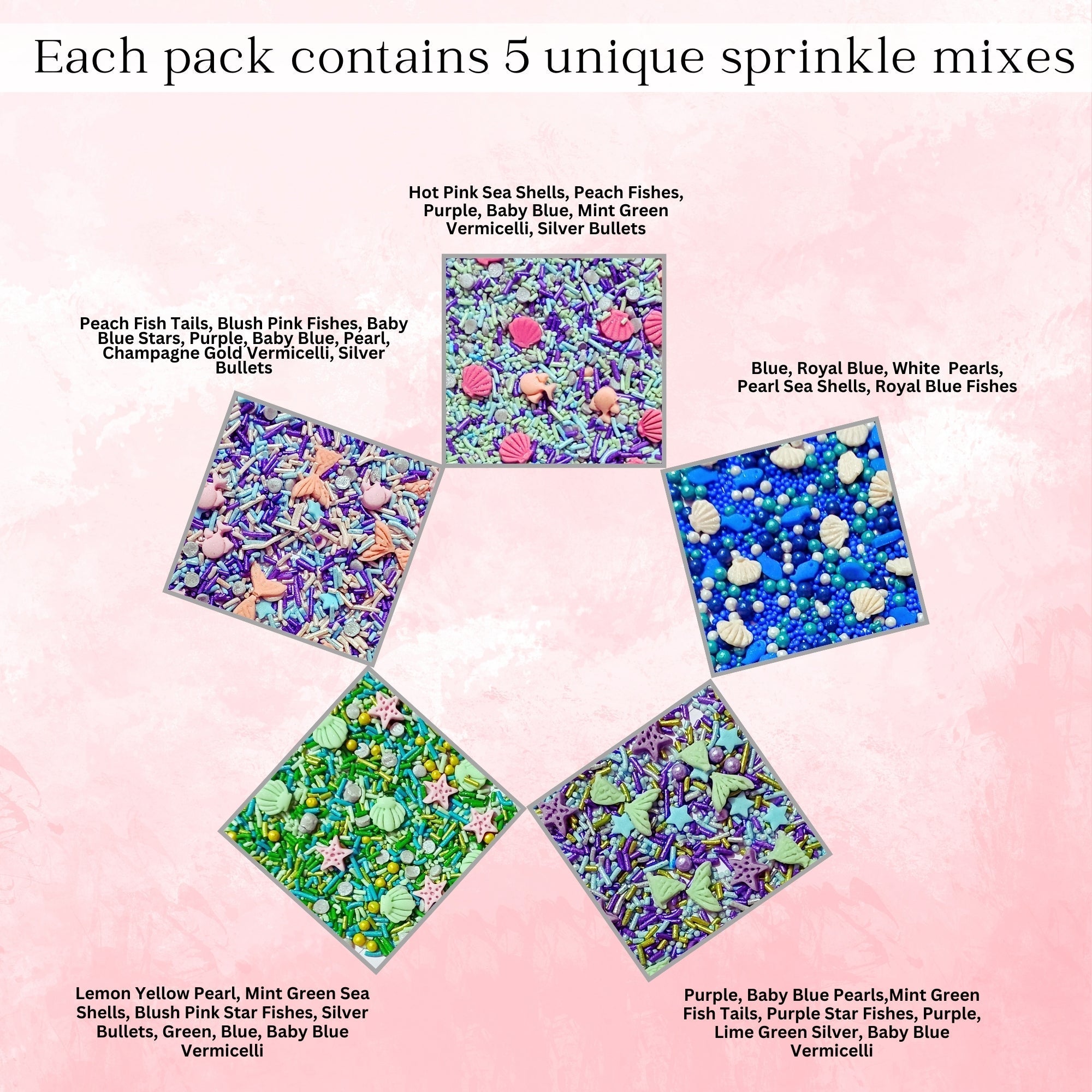 under the sea sprinkles for decorations 10 100 gm