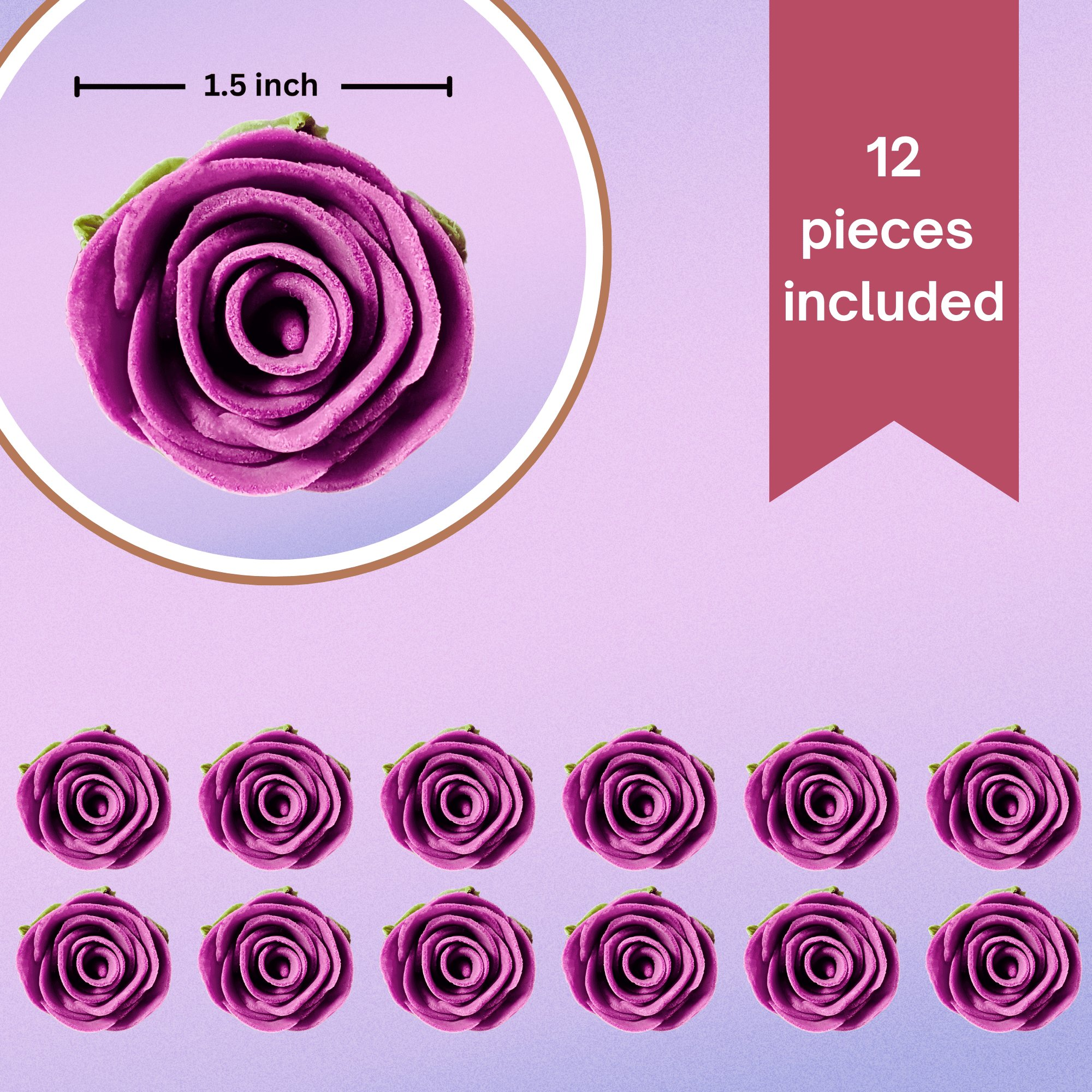 sugar roses for cake cupcake decoration fuchsia pink 120 gms