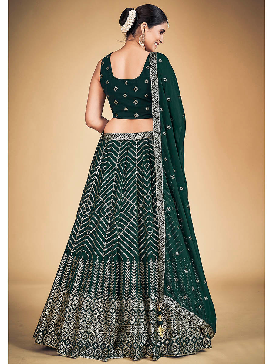 Myra Green Georgette Real Georgette Lehenga Choli
