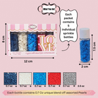 confect edible patriotic sprinkles heart sprinkles captains colors sprinkles pack of 5 j4 06