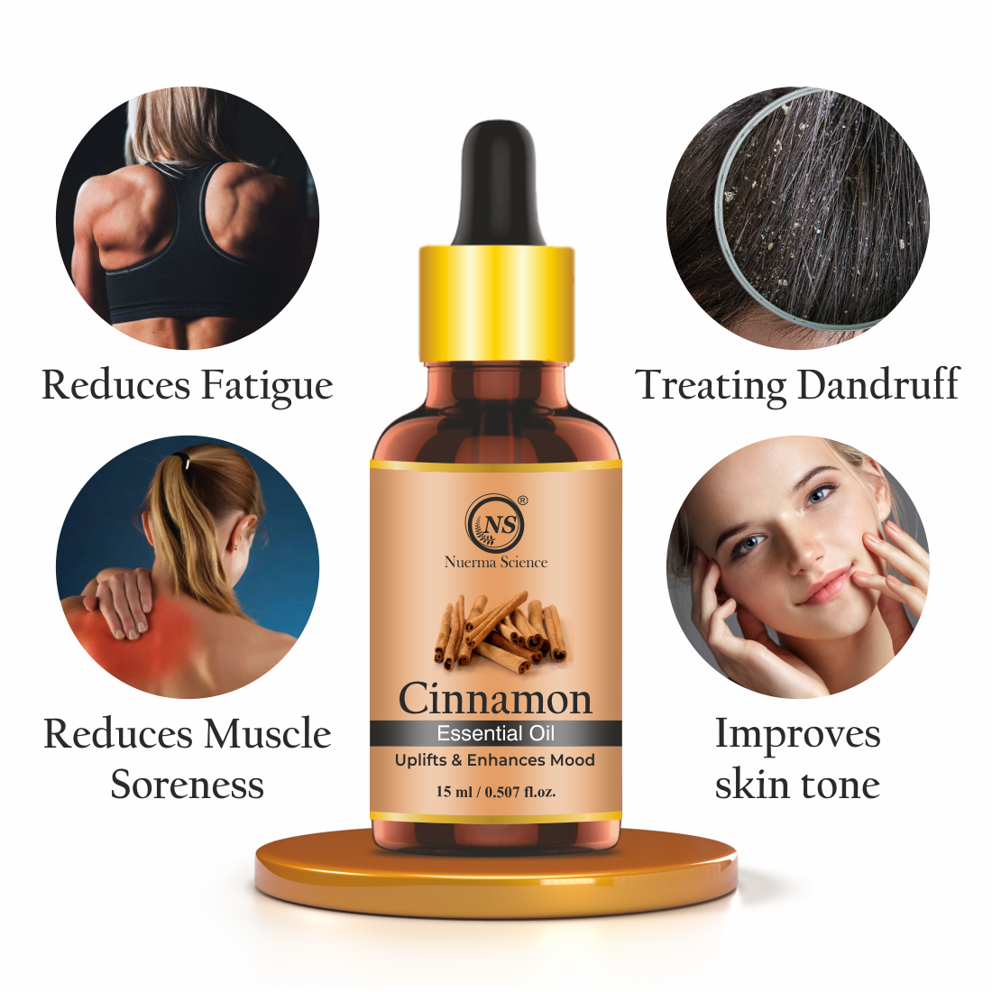Nuerma Science Cinnamon Essential Oil For Body, Skin & Hair Care