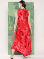 InWeave Women's Red Tie And Die Dress - Distacart