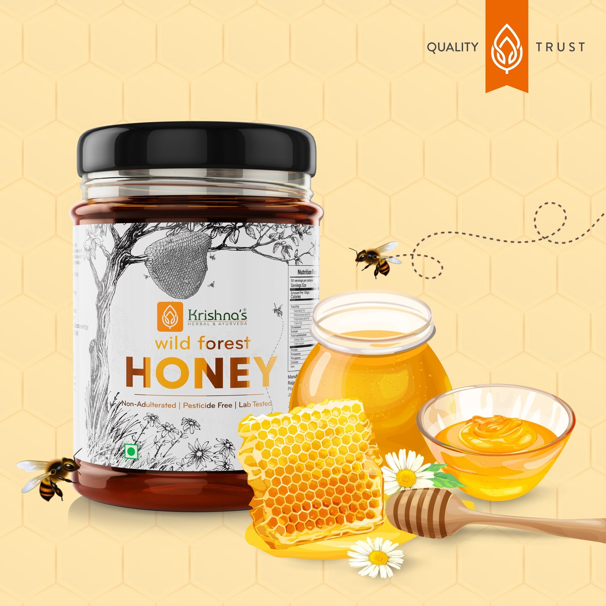 Krishna'S Herbal & Ayurveda Pure Wild Forest Honey - Distacart