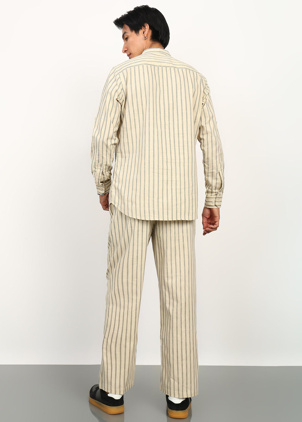 Fabmade Sandline Stripe Linen Set