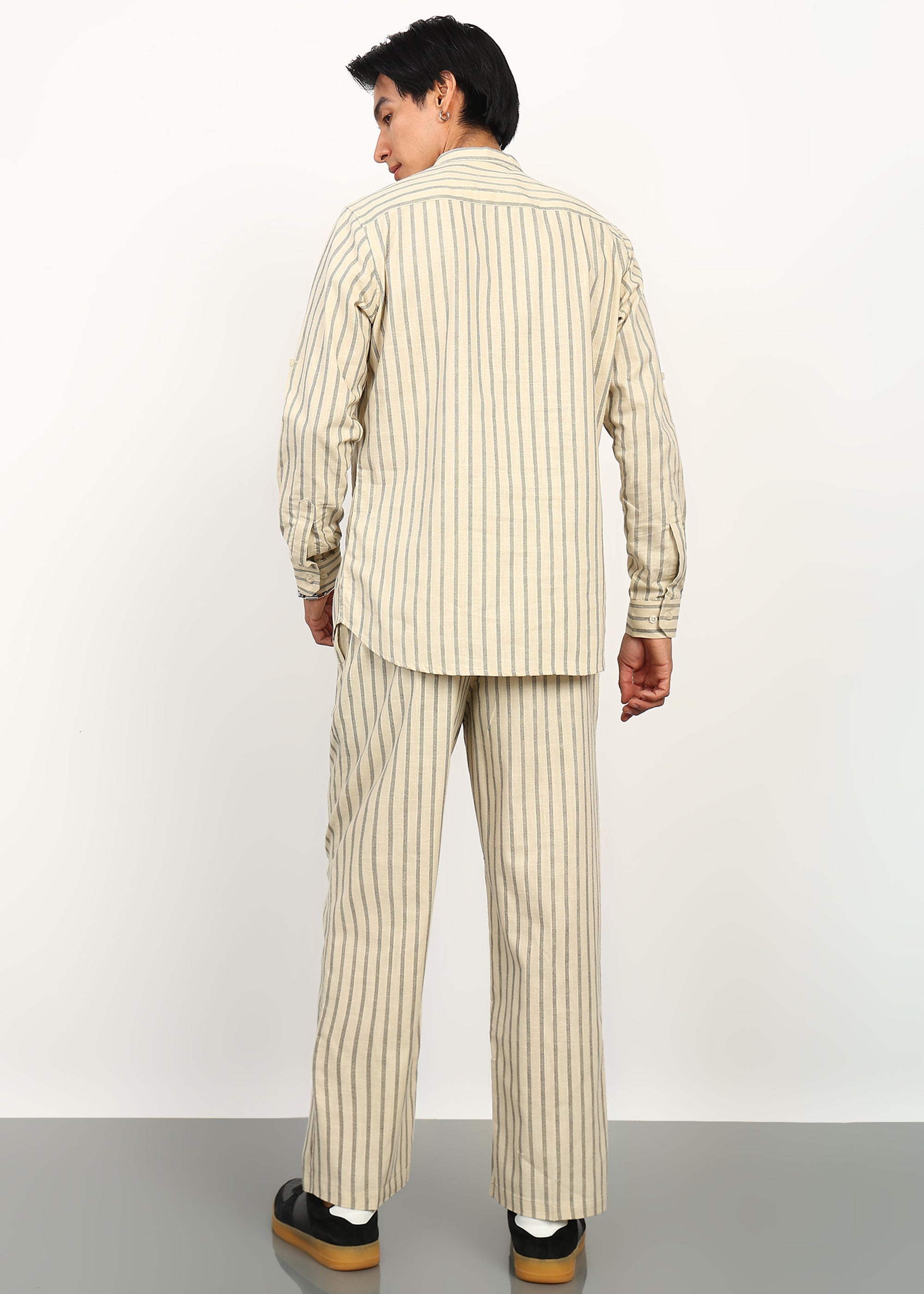 Fabmade Sandline Stripe Linen Set