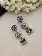 trueBrowns Silver Gold Tone Kundan Earrings - Distacart