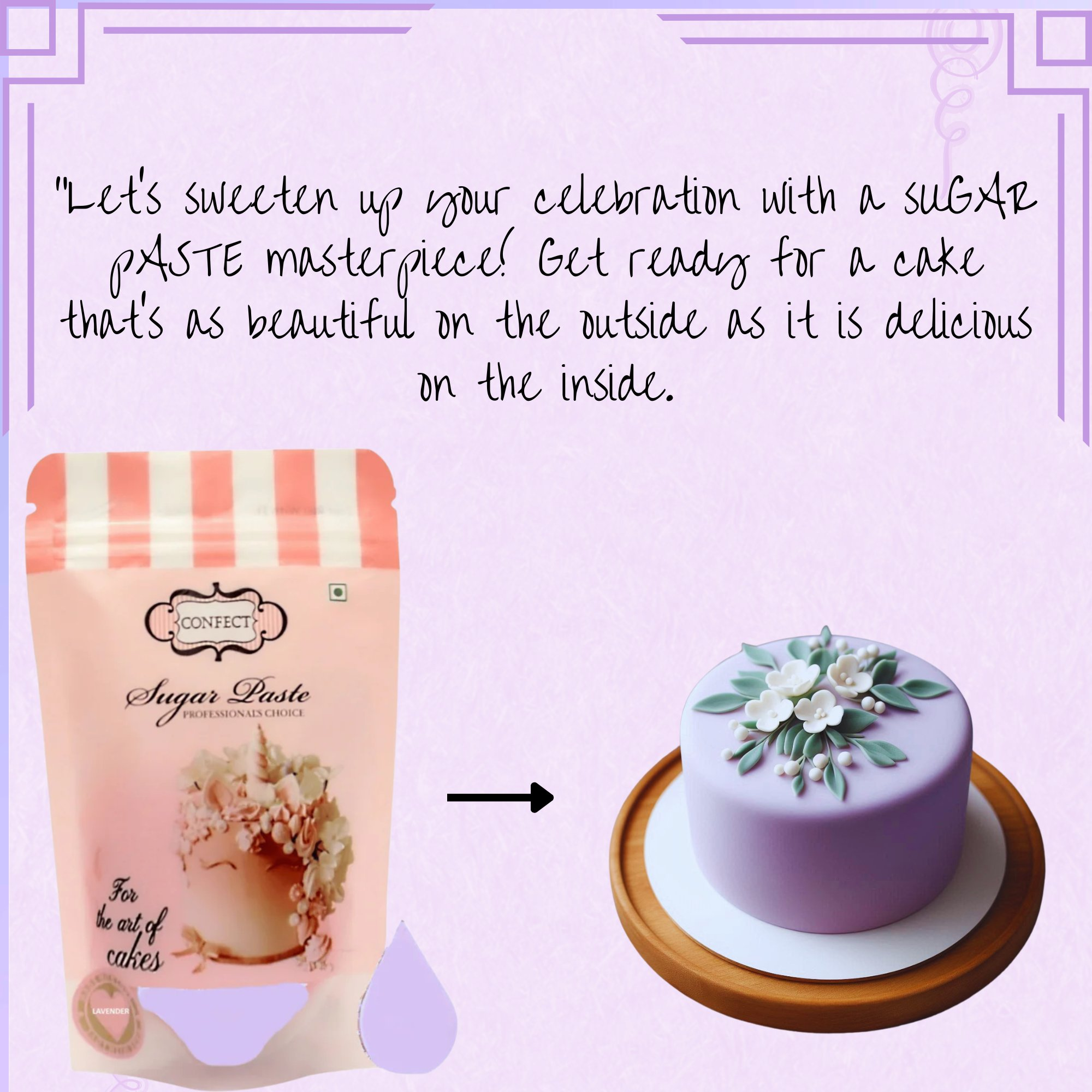 lavender sugarpaste 250 gms