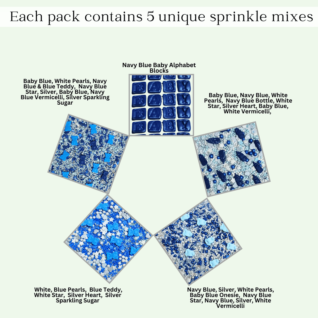confect boys baby shower sprinkles gender reveal sprinkles pack of 5 baby shower 31