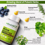 Health Veda Organics Plant Based Brain Booster Capsules - Distacart