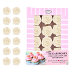 confect sugar roses topper sugar roses for cake decorations edible classic pearl ivory roses pack of 12