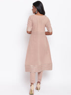 trueBrowns Pure Cotton Gota Slit Kurta Set | Relove - Distacart