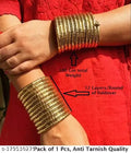 Tehzeeb Creations Women's Golden Viral Spiral Bangle For Girl And Women - Distacart