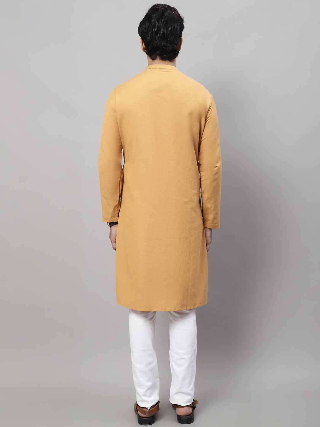 Even Apparels Mustard Sherwani Kurta With Asymetrical Cut - Distacart