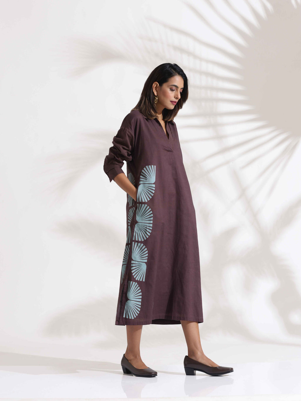 trueBrowns Cola Cotton Print A-line Dress - Distacart