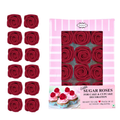 confect sugar roses topper sugar roses for cake decorations edible rich deep burgandy rose pack of 12
