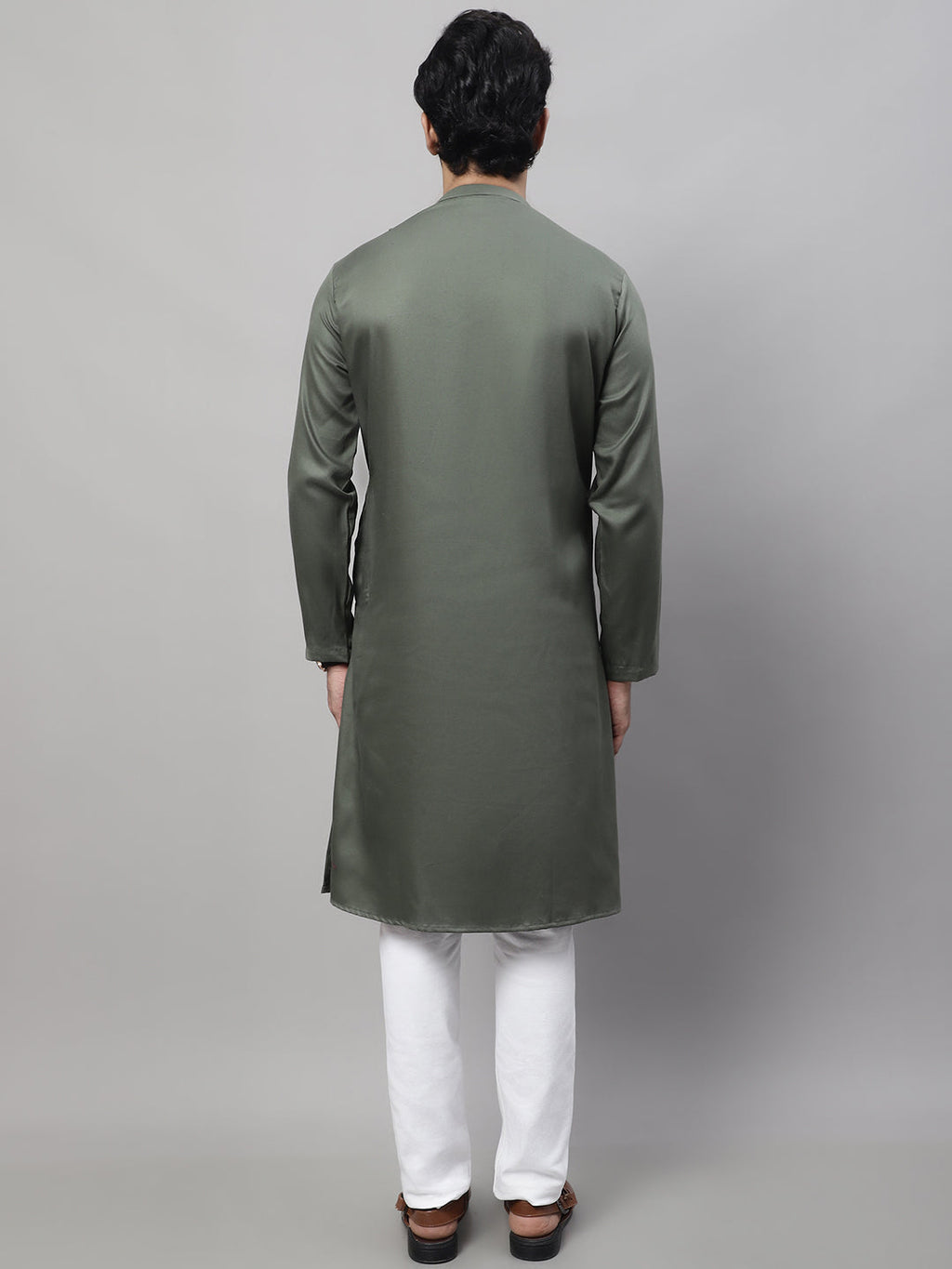 Even Apparels Green Sherwani Kurta With Asymetrical Cut - Distacart