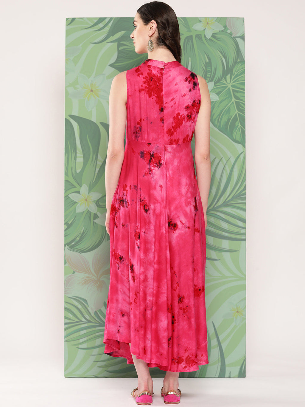 InWeave Women's Magenta Tie And Die Dress - Distacart