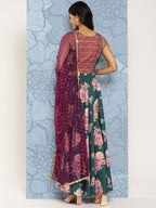 Ahalyaa Printed Sequinned Ready to Wear Lehenga & Blouse With Dupatta