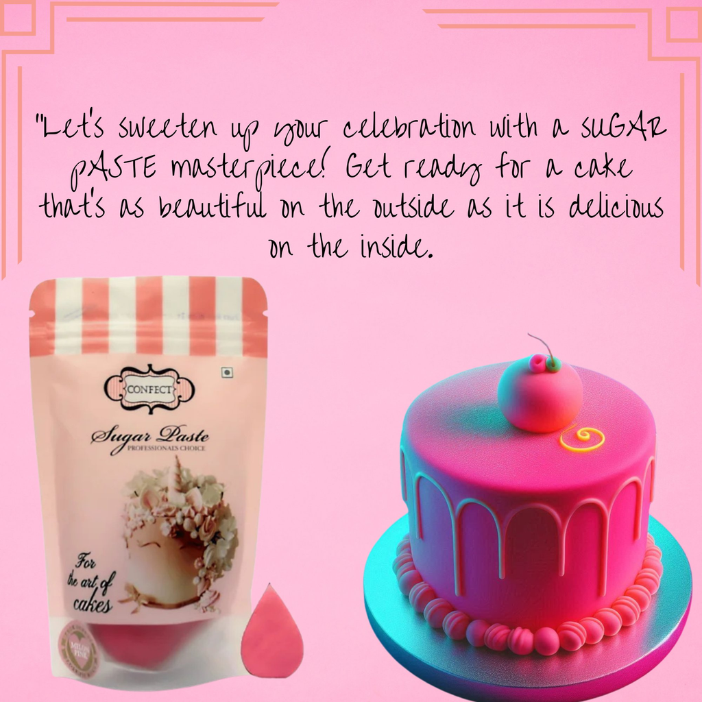 confect neon pink sugarpaste br b 250 gms b
