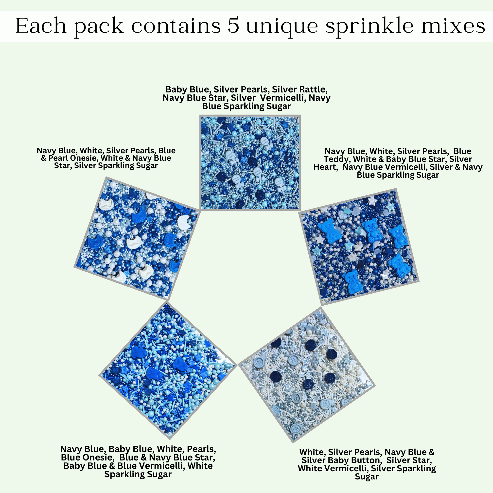 confect boys baby shower sprinkles baby blue sprinkles for cake cupcake decorating pack of 5 baby shower 27