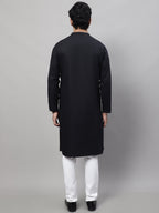 Even Apparels Black Sherwani Kurta With Asymetrical Cut - Distacart