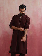 trueBrowns Men's Cola Mandarin Collar Kurta