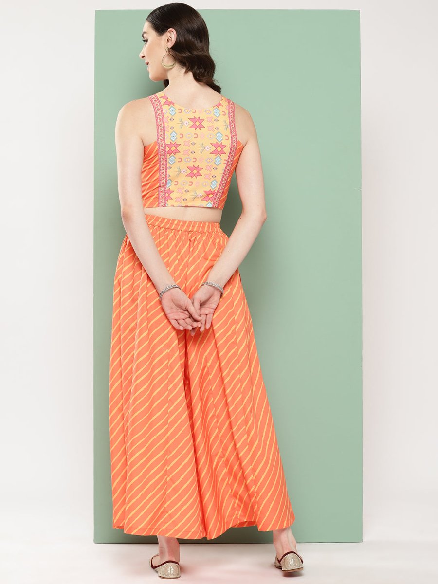 Ahalyaa Geometric Printed Ethnic Co-Ords - Distacart
