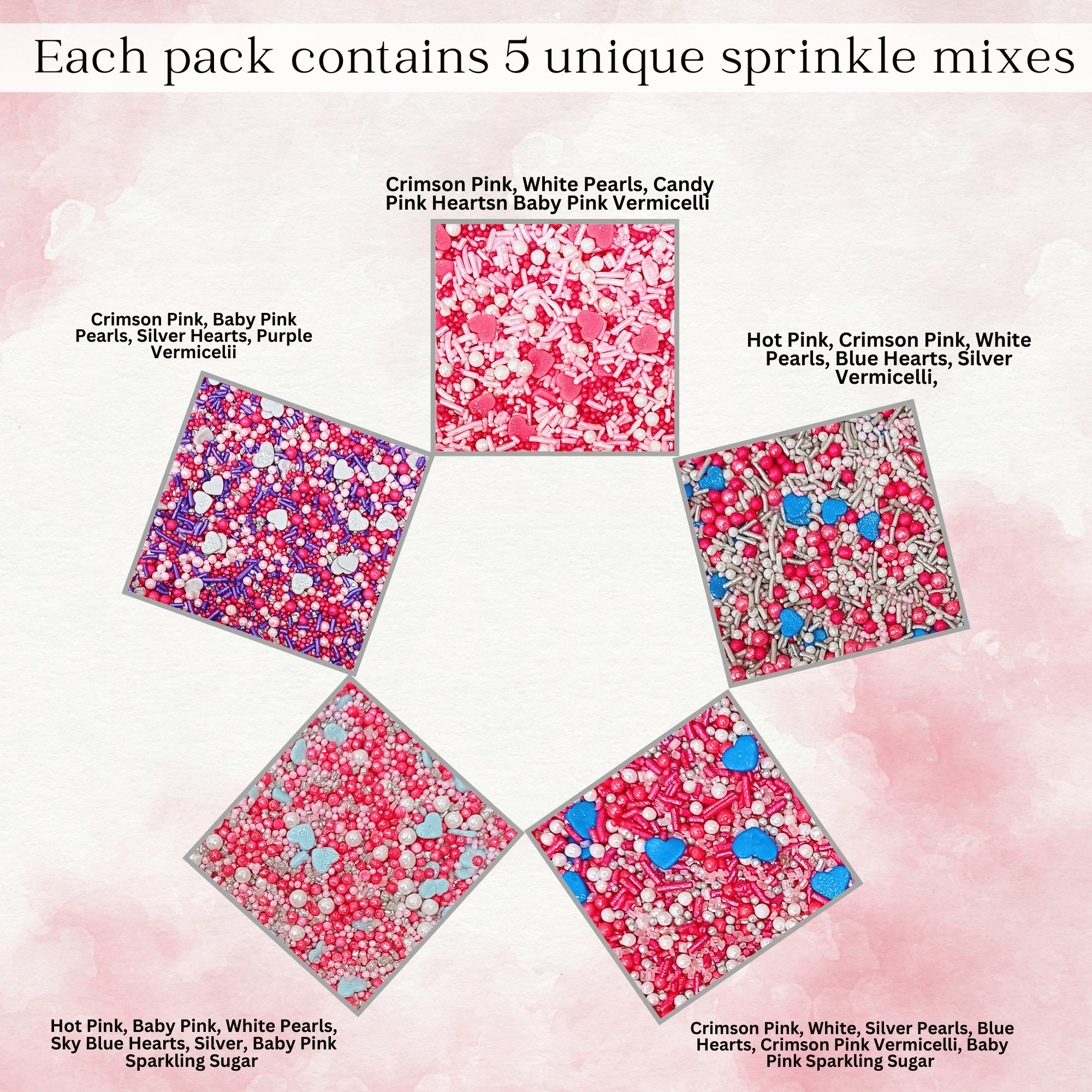 valentine sprinkles vs multipack 16 100 gms