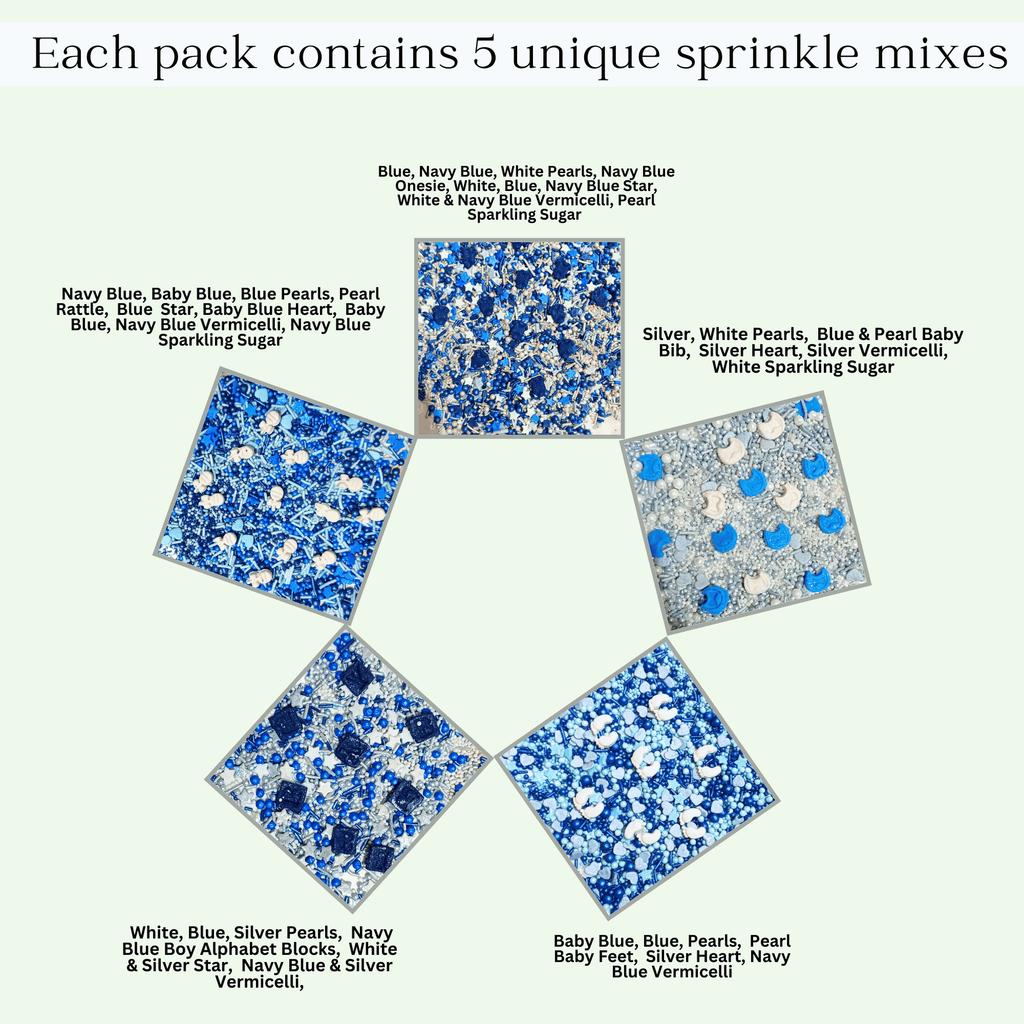 confect boys baby shower sprinkles baby blue sprinkles for cake cupcake decorating pack of 5 baby shower 32