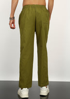Fabmade Olive Linen Trousers