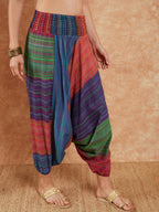 InWeave Women's Blue Multi Colour Harem Pant