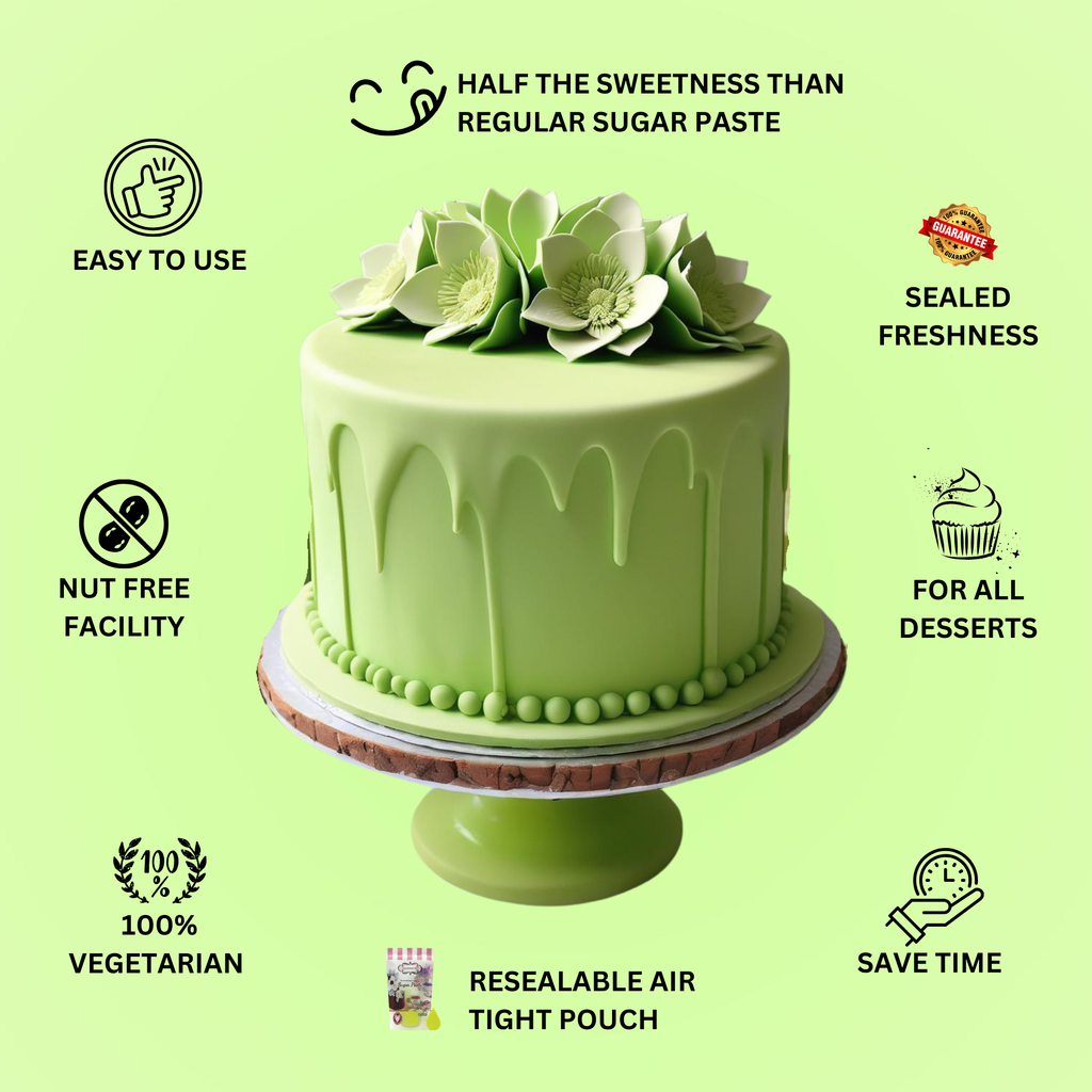 lime green fondant edible sugarpaste 1kg