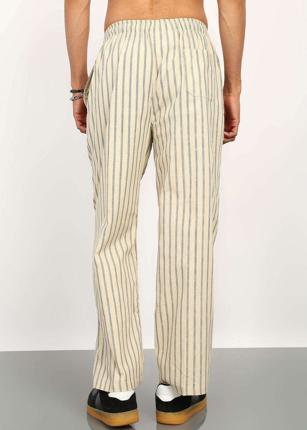Fabmade Sandline Stripe Linen Trousers
