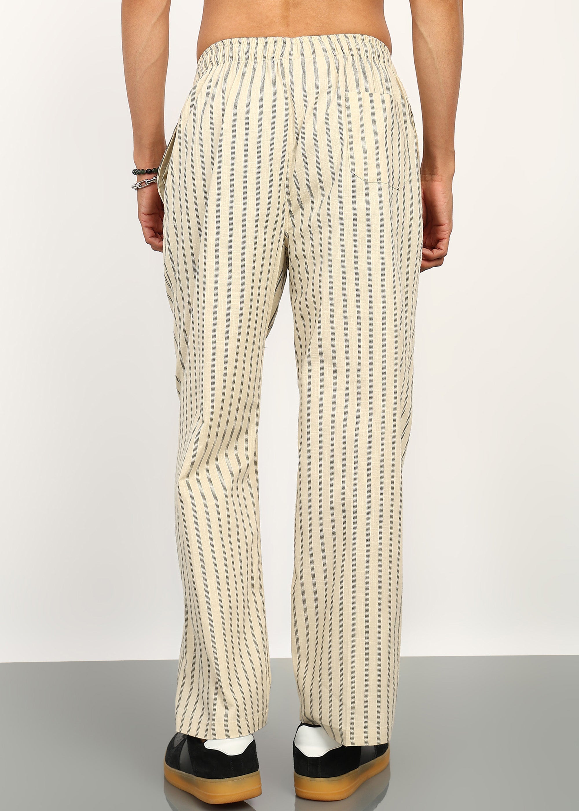 Fabmade Sandline Stripe Linen Trousers