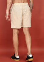 Fabmade Men Beige Cotton Regular Shorts