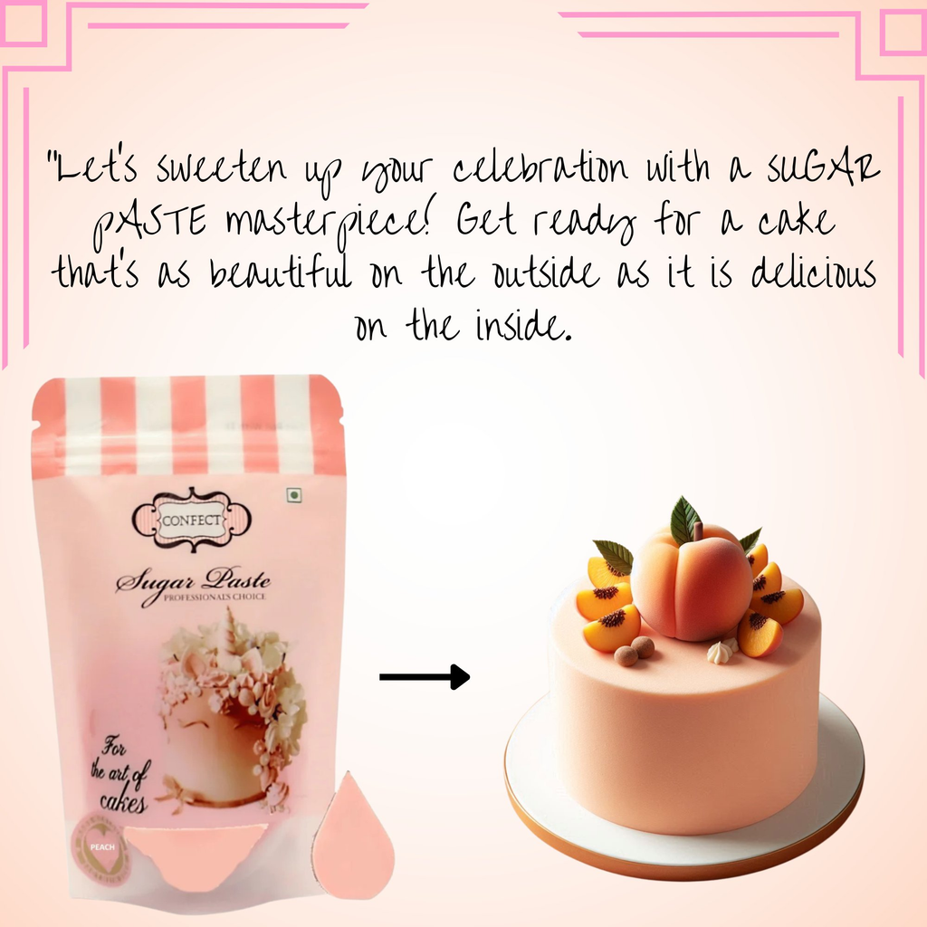 peach sugarpaste 250 gms