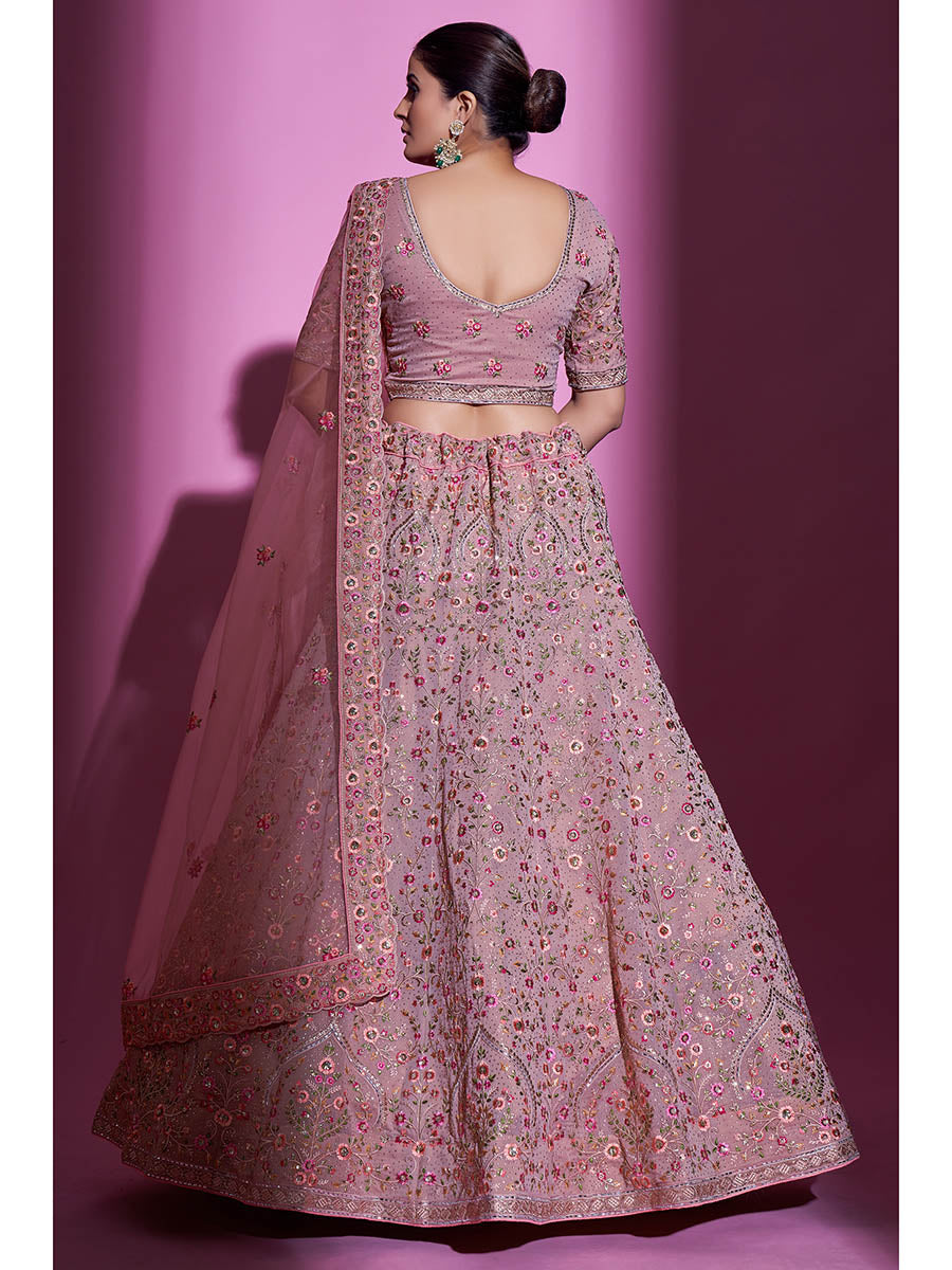 Myra Mauve Georgette Embroidered Designer Lehenga Choli