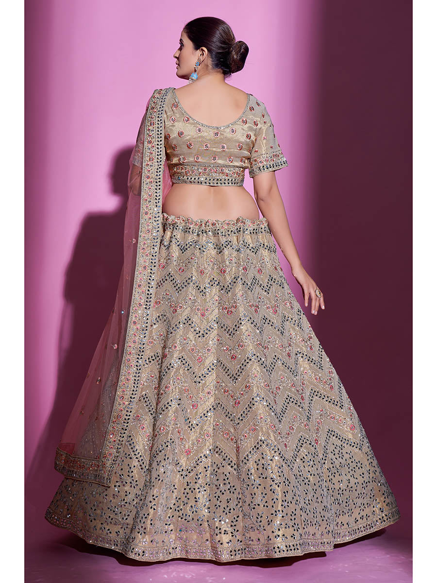 Myra Tan Gota Silk Embroidered Designer Lehenga Choli