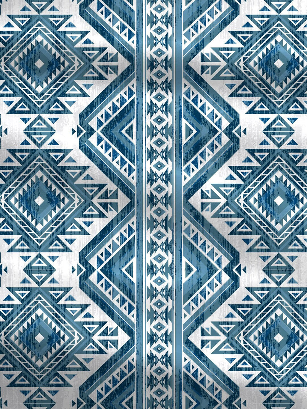 MYTRIDENT Blue White Ethnic Motifs Cotton 120 TC Queen Bedsheet With 2 Pillow Covers