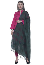 Mominos Fashion Moeza Bottle Green Window Cotton Dupatta - Distacart